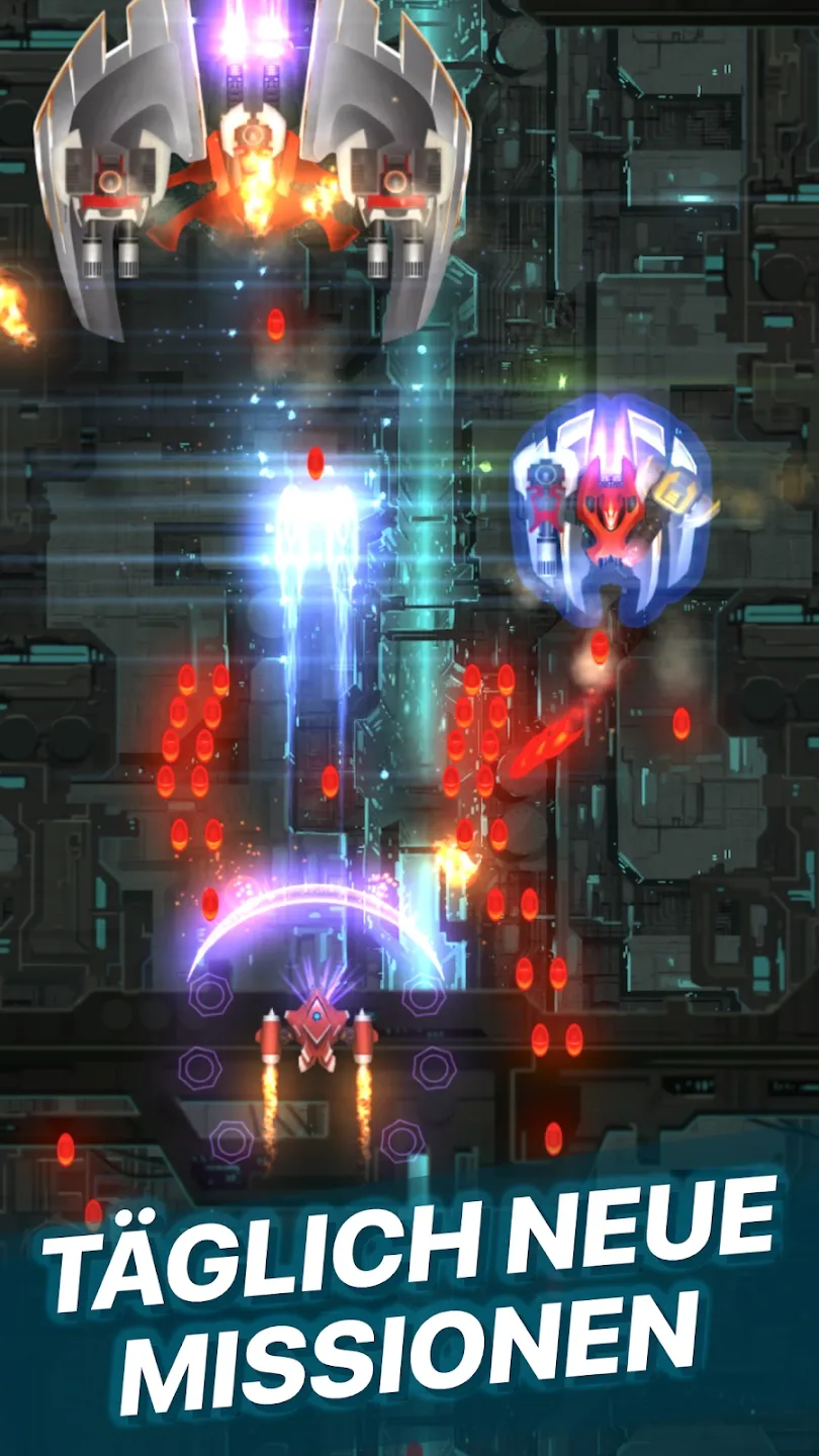 Explosive Szene aus dem Spiel Phoenix 2 mit Spezialwaffen