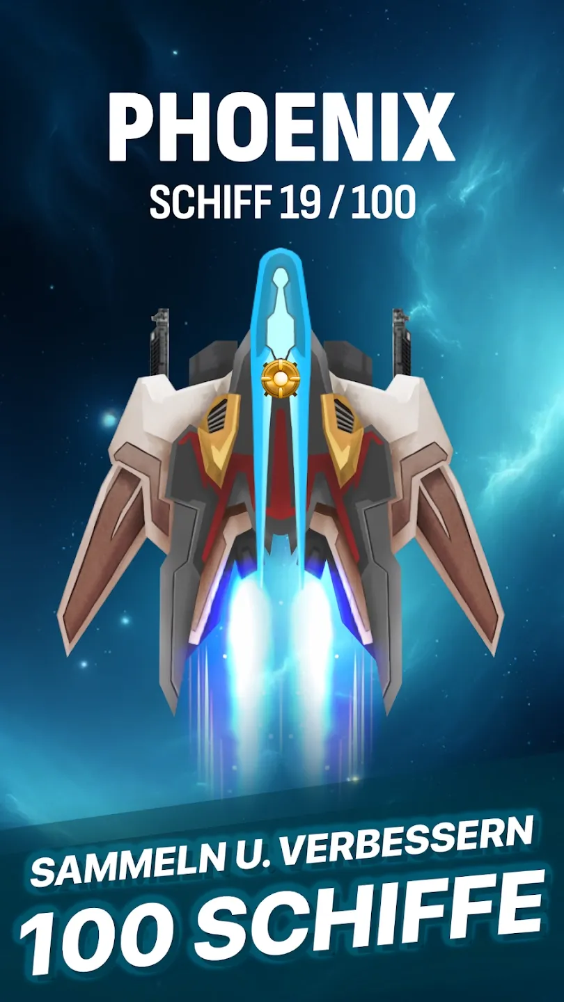 Spiel-Screenshot 1: Raumschiff in Aktion