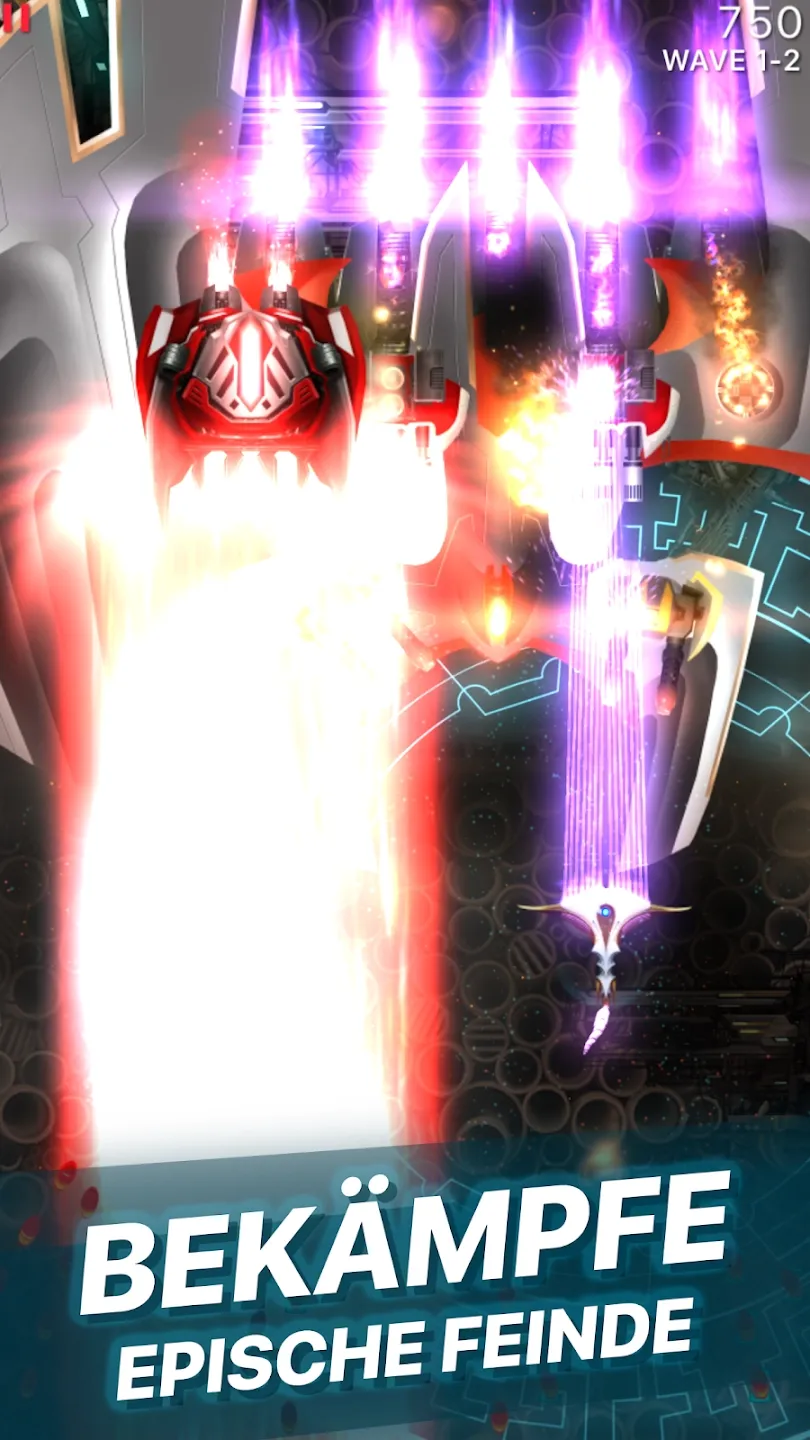 Spiel-Screenshot 5: Helle Explosionen im Weltraum